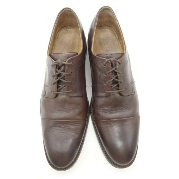 Cole Haan Grand OS Brown Leather Cap Toe Lace Up Oxfords Shoes Men\'s 10 M